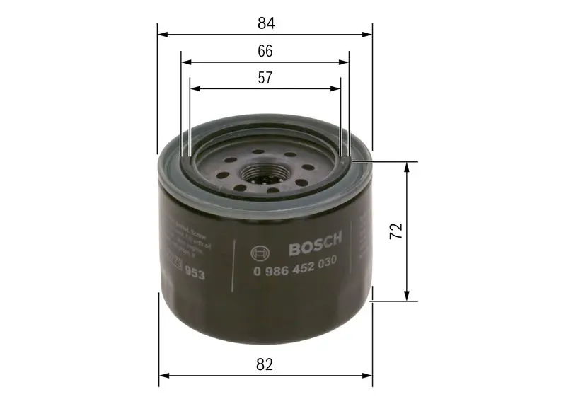 Handler.Part Oil filter Bosch 0986452019 5