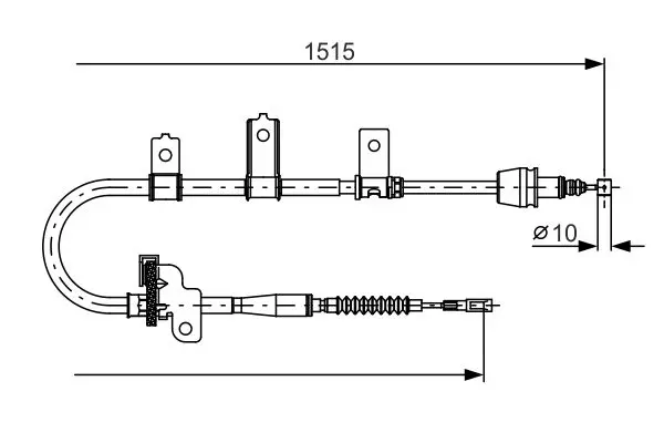 Handler.Part Cable, parking brake Bosch 1987482098 1