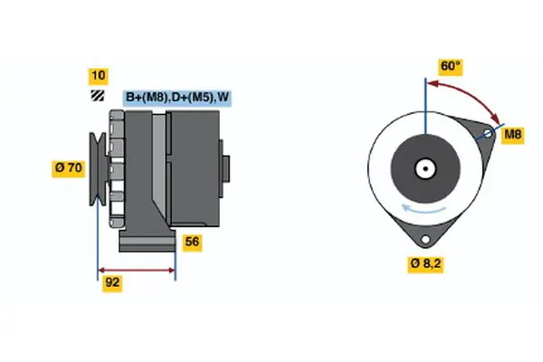 Handler.Part Alternator Bosch 0120468120 1