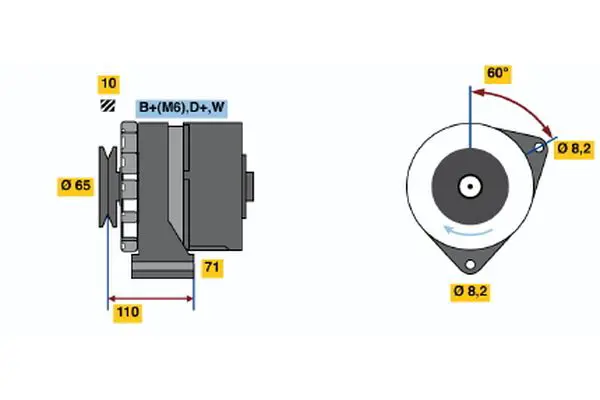 Handler.Part Alternator Bosch 0986037880 1