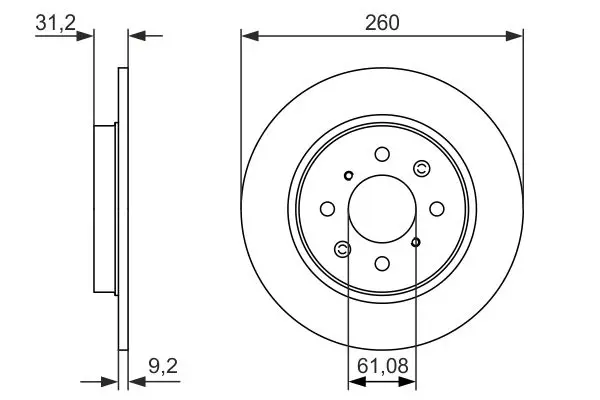 Handler.Part Brake disc Bosch 0986479051 5