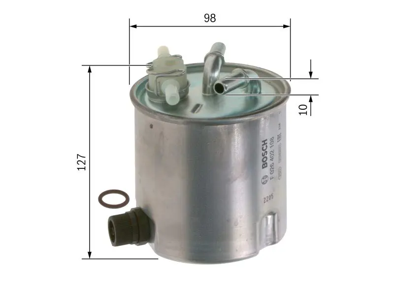 Handler.Part Fuel filter Bosch F026402108 5