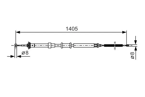 Handler.Part Cable, parking brake Bosch 1987477927 5