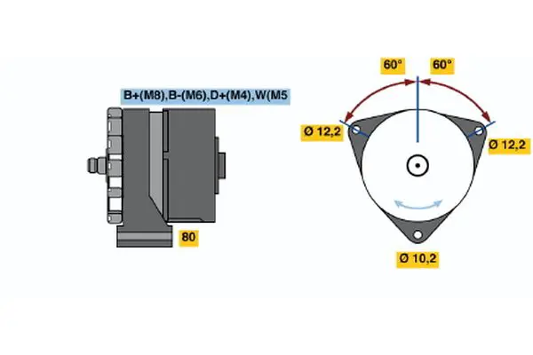 Handler.Part Alternator Bosch 6033GB3053 1