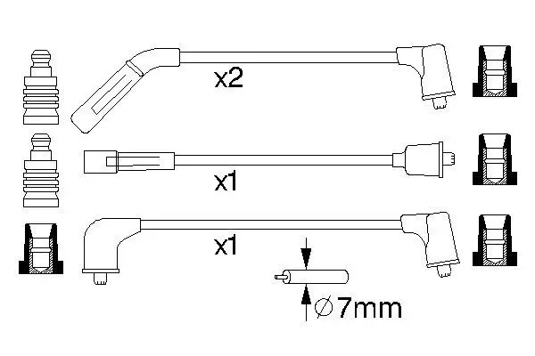 Handler.Part Ignition cable kit Bosch 0986356988 5