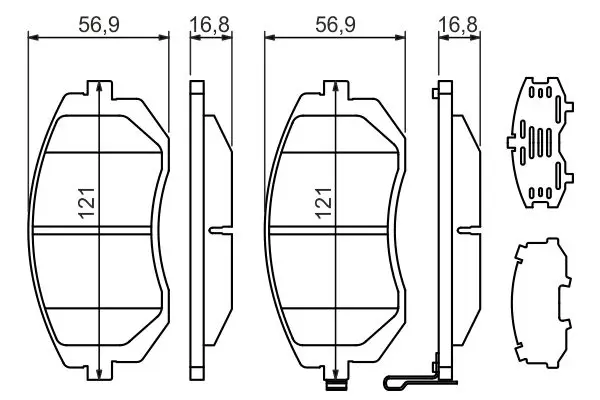 Handler.Part Brake pad set, disc brake Bosch 0986494315 5