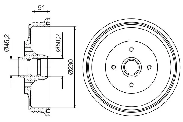 Handler.Part Brake drum Bosch 0986477178 1