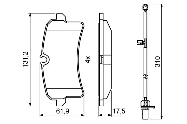 Handler.Part Brake pad set, disc brake Bosch 0986494841 7