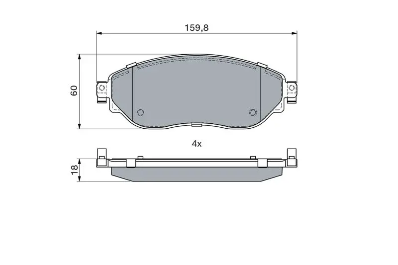 Handler.Part Brake pad set, disc brake Bosch 0986494817 7