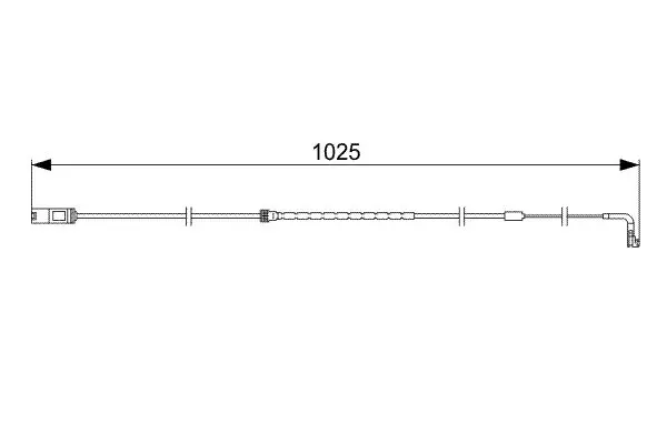 Handler.Part Warning contact, brake pad wear Bosch 1987473026 1