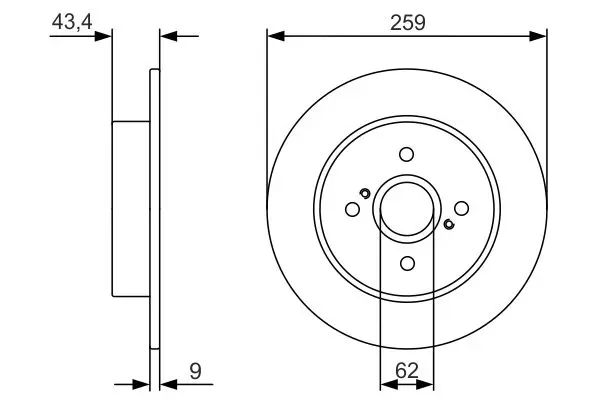 Handler.Part Brake disc Bosch 0986479V07 1