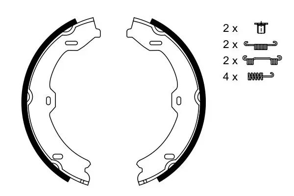 Handler.Part Brake shoe set, parking brake Bosch 0986487725 5