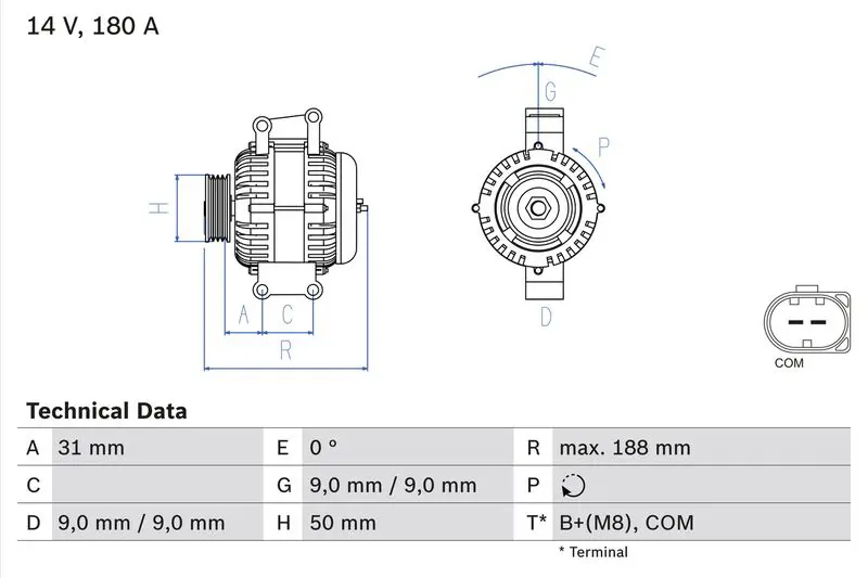 Handler.Part Alternator Bosch 0986082500 1