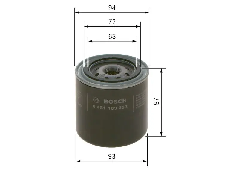 Handler.Part Oil filter Bosch 0451103333 5