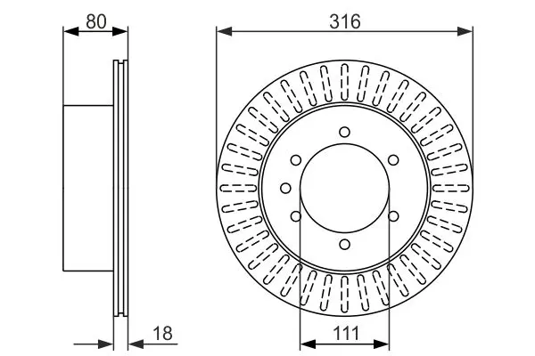 Handler.Part Brake disc Bosch 0986479385 5