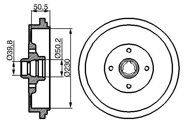 Handler.Part Brake drum Bosch 0986477042 1