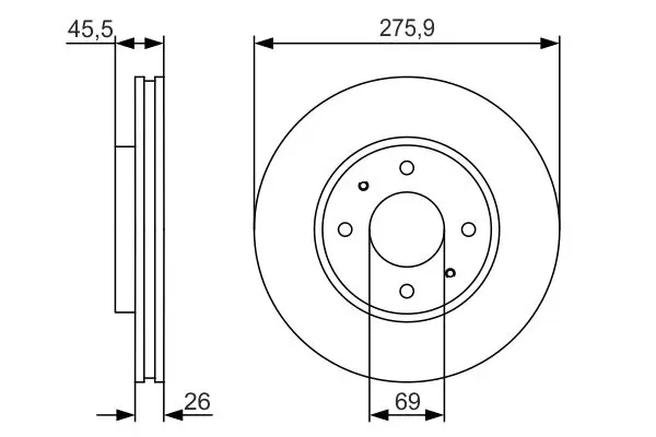 Handler.Part Brake disc Bosch 0986479R94 5