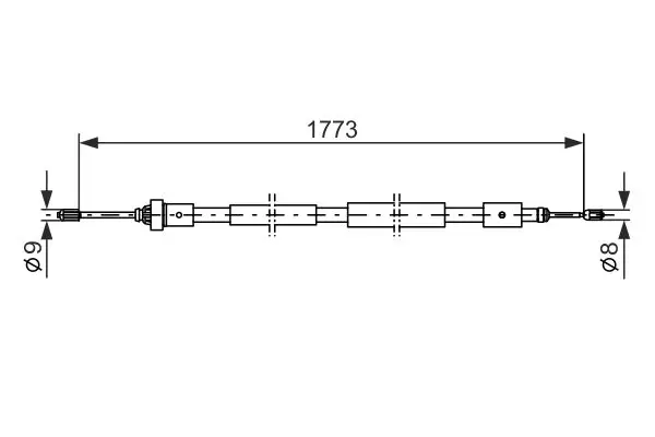 Handler.Part Cable, parking brake Bosch 1987477590 5