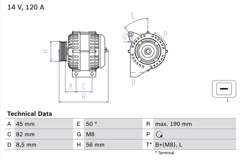 Handler.Part Alternator Bosch 0986041740 1