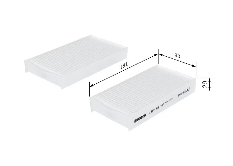 Handler.Part Filter, interior air Bosch 1987432167 5