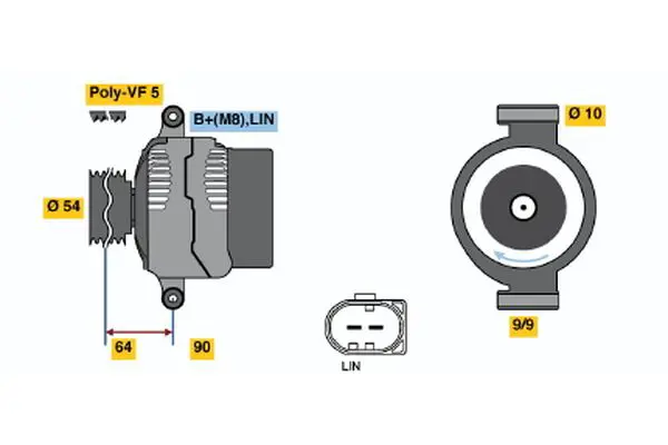 Handler.Part Alternator Bosch 0121615005 5