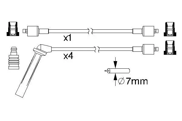 Handler.Part Ignition cable kit Bosch 0986357161 5