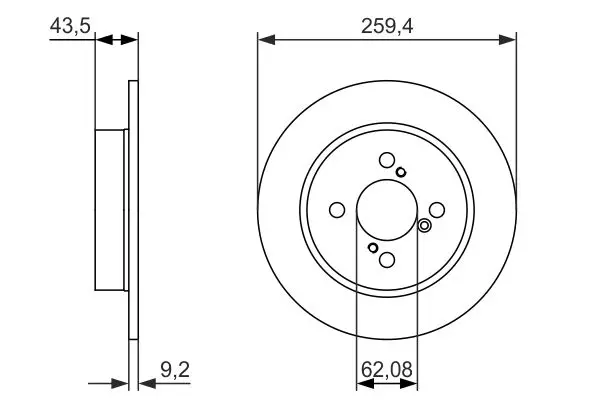 Handler.Part Brake disc Bosch 0986479792 5