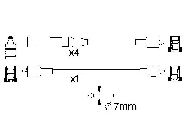 Handler.Part Ignition cable kit Bosch 0986357013 5