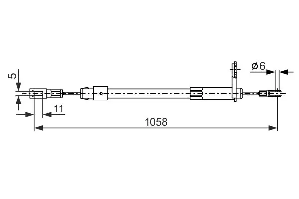 Handler.Part Cable, parking brake Bosch 1987477849 5