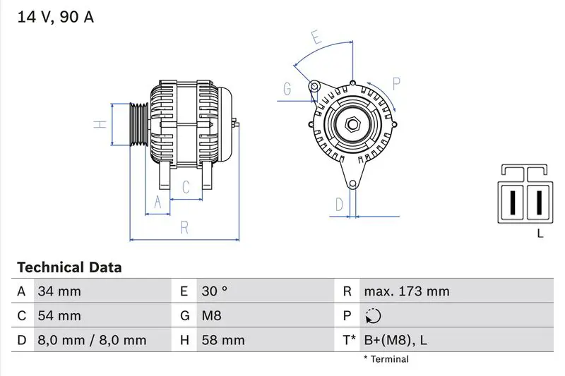 Handler.Part Alternator Bosch 0986049191 1