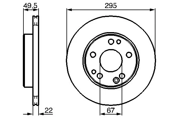 Handler.Part Brake disc Bosch 0986478525 1