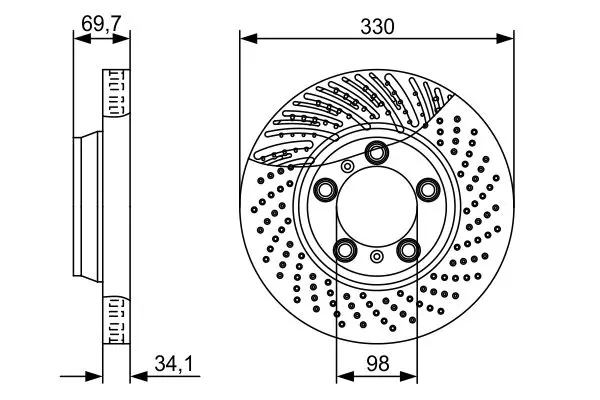 Handler.Part Brake disc Bosch 0986479580 1