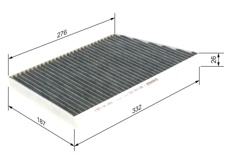 Handler.Part Filter, interior air Bosch 1987432370 5