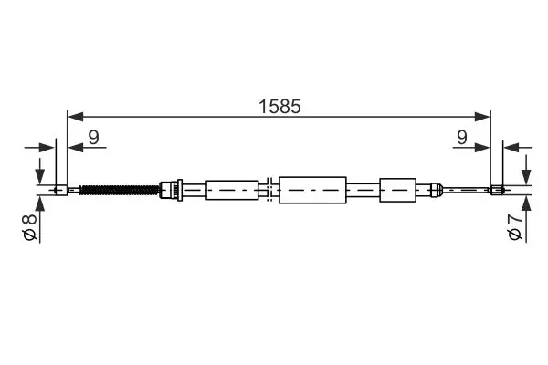 Handler.Part Cable, parking brake Bosch 1987477079 5