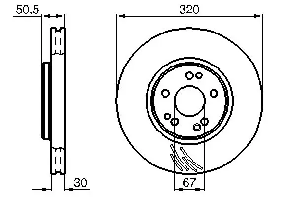 Handler.Part Brake disc Bosch 0986478792 1