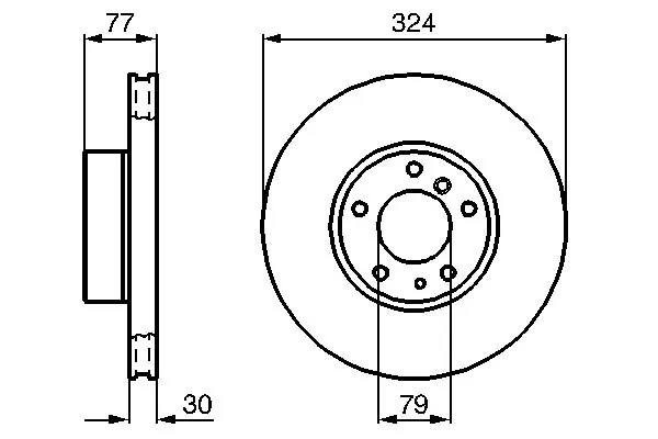 Handler.Part Brake disc Bosch 0986479116 5