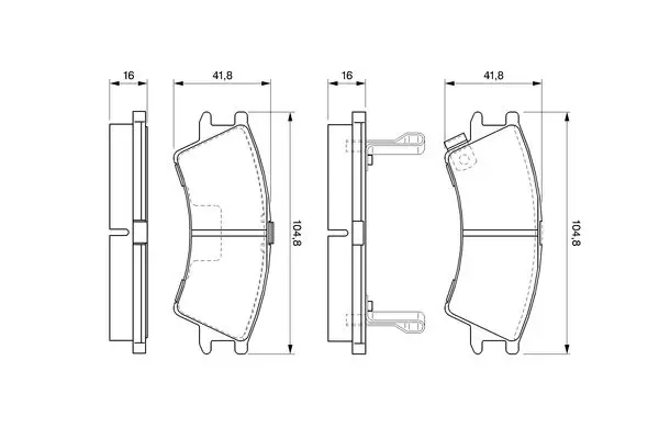 Handler.Part Brake pad set, disc brake Bosch 0986424575 7