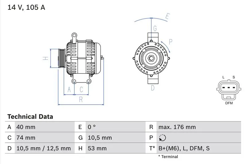 Handler.Part Alternator Bosch 0986042790 1