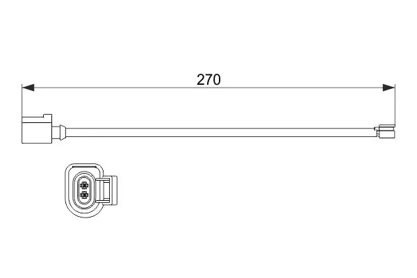 Handler.Part Warning contact, brake pad wear Bosch 1987473526 1