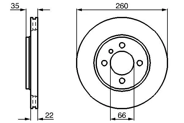 Handler.Part Brake disc Bosch 0986478036 5