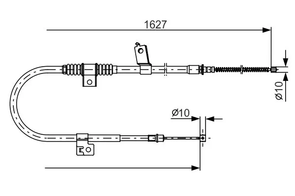 Handler.Part Cable, parking brake Bosch 1987482274 1