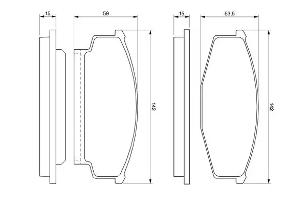 Handler.Part Brake pad set, disc brake Bosch 0986424261 1