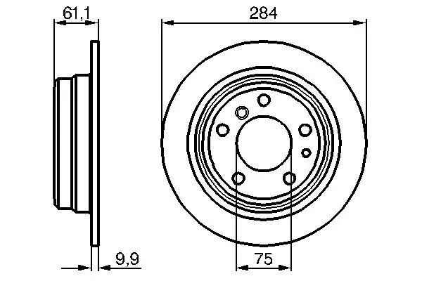 Handler.Part Brake disc Bosch 0986478044 1