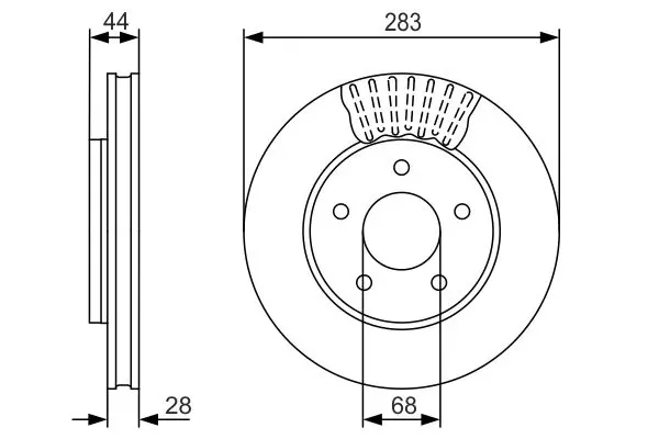 Handler.Part Brake disc Bosch 0986479091 5