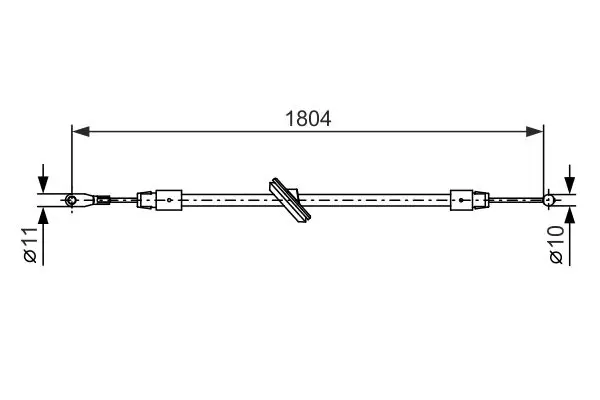 Handler.Part Cable, parking brake Bosch 1987482380 1