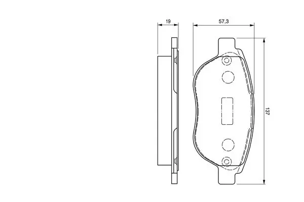 Handler.Part Brake pad set, disc brake Bosch 0986424659 1