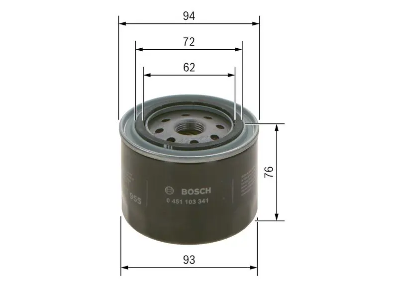 Handler.Part Oil filter Bosch 0451103341 5