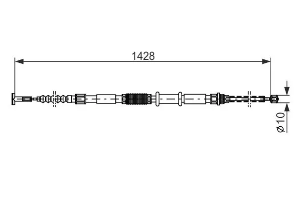 Handler.Part Cable, parking brake Bosch 1987477552 5