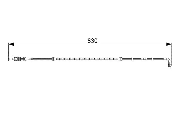 Handler.Part Warning contact, brake pad wear Bosch 1987473043 1