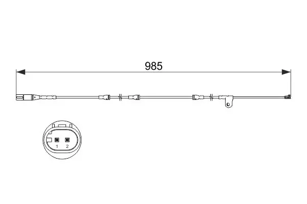 Handler.Part Warning contact, brake pad wear Bosch 1987473520 1